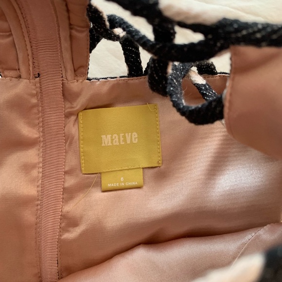 Anthropologie Black White Polka Dot FitFlare Dress - Picture 6 of 6